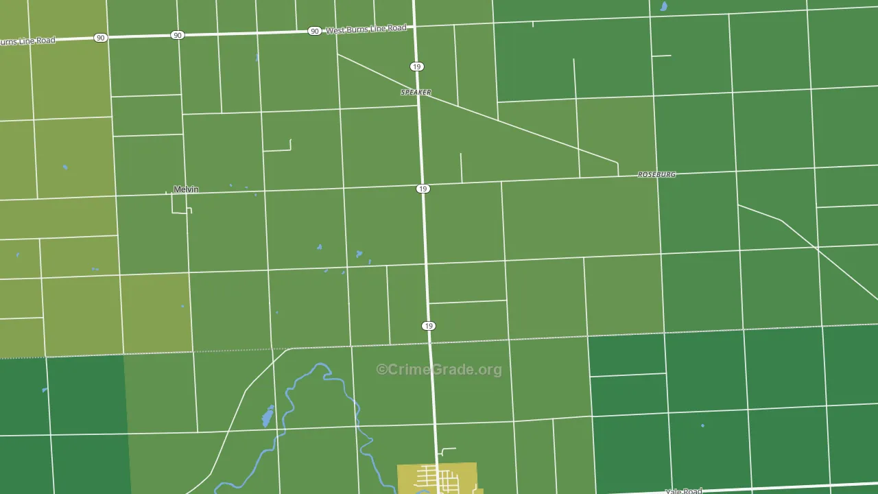 Valley Center, MI Map of Drug-Related Crime Rates