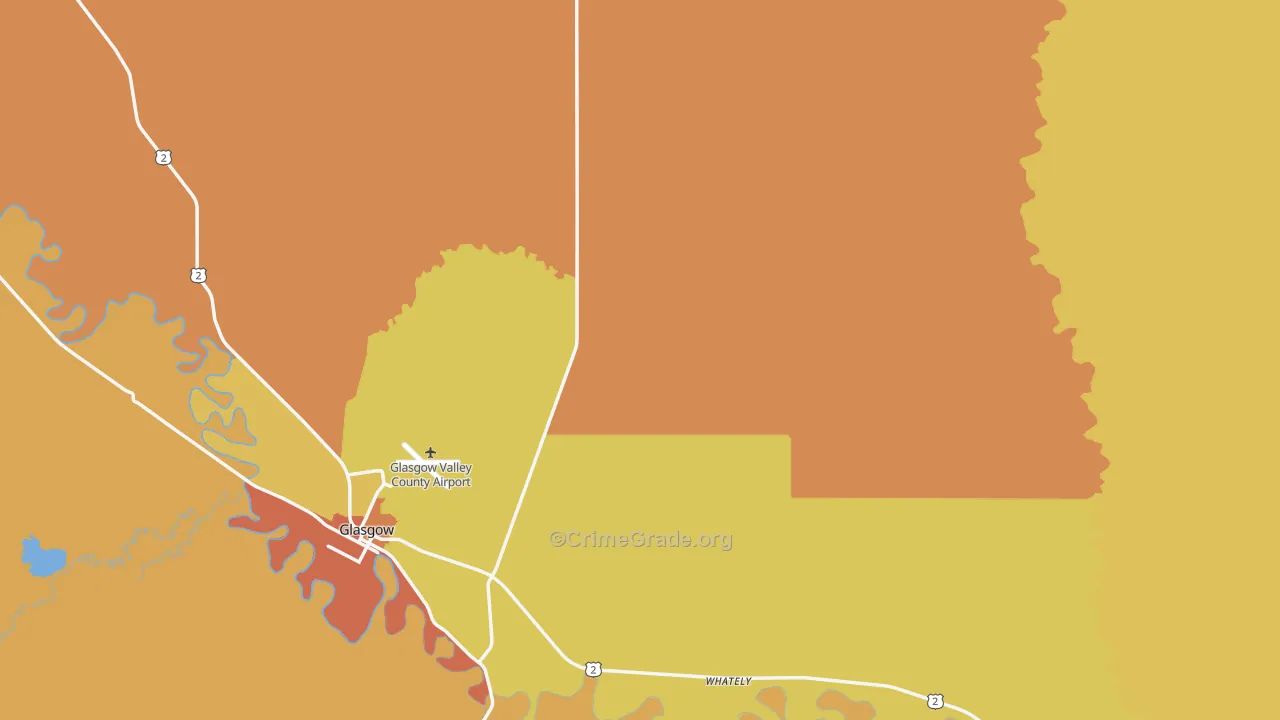 Valley County, MT Map of Drug-Related Crime Rates