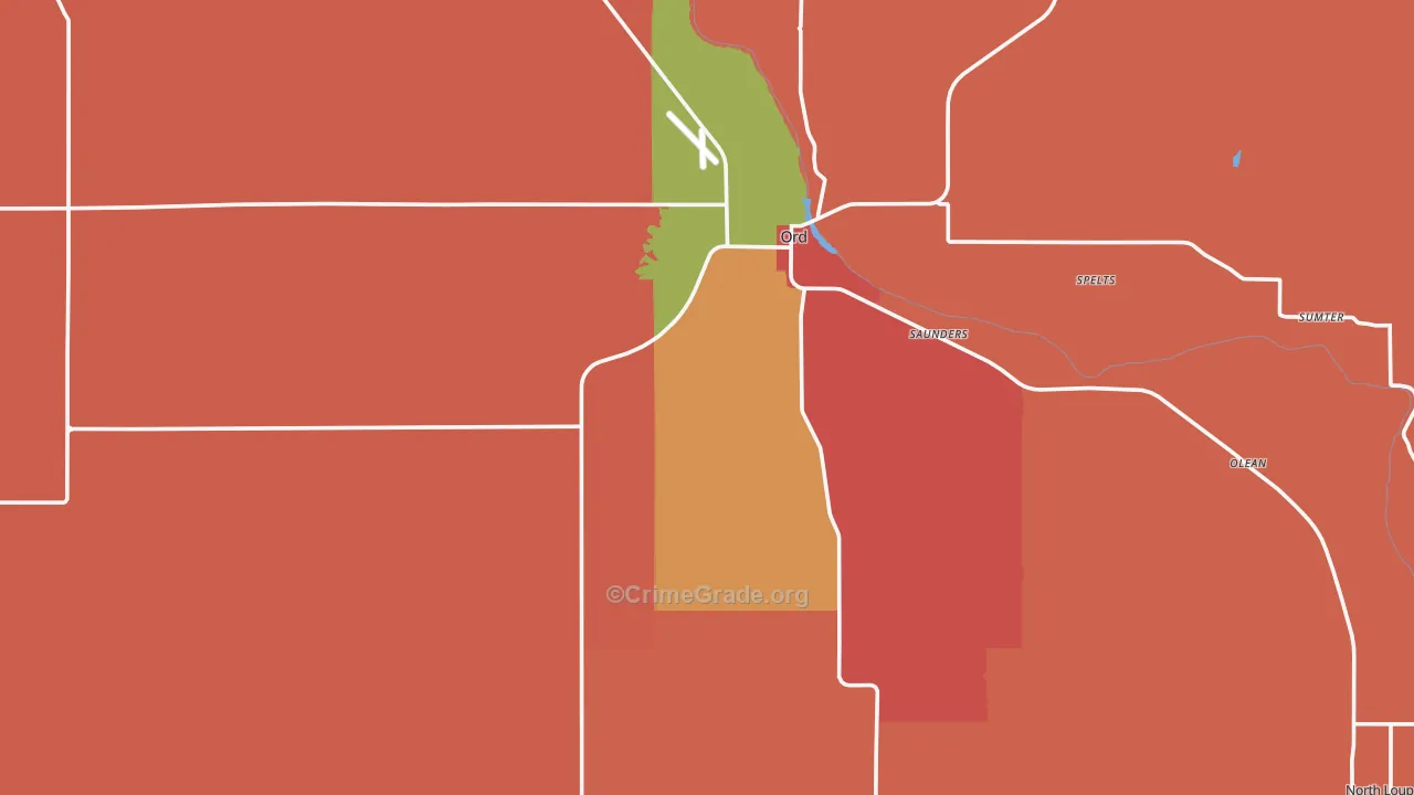 Valley County, NE Map of Drug-Related Crime Rates