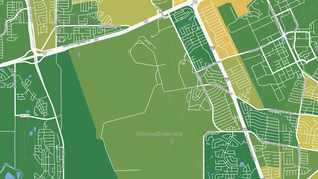 Valley-Hi, TX Map of Drug-Related Crime Rates