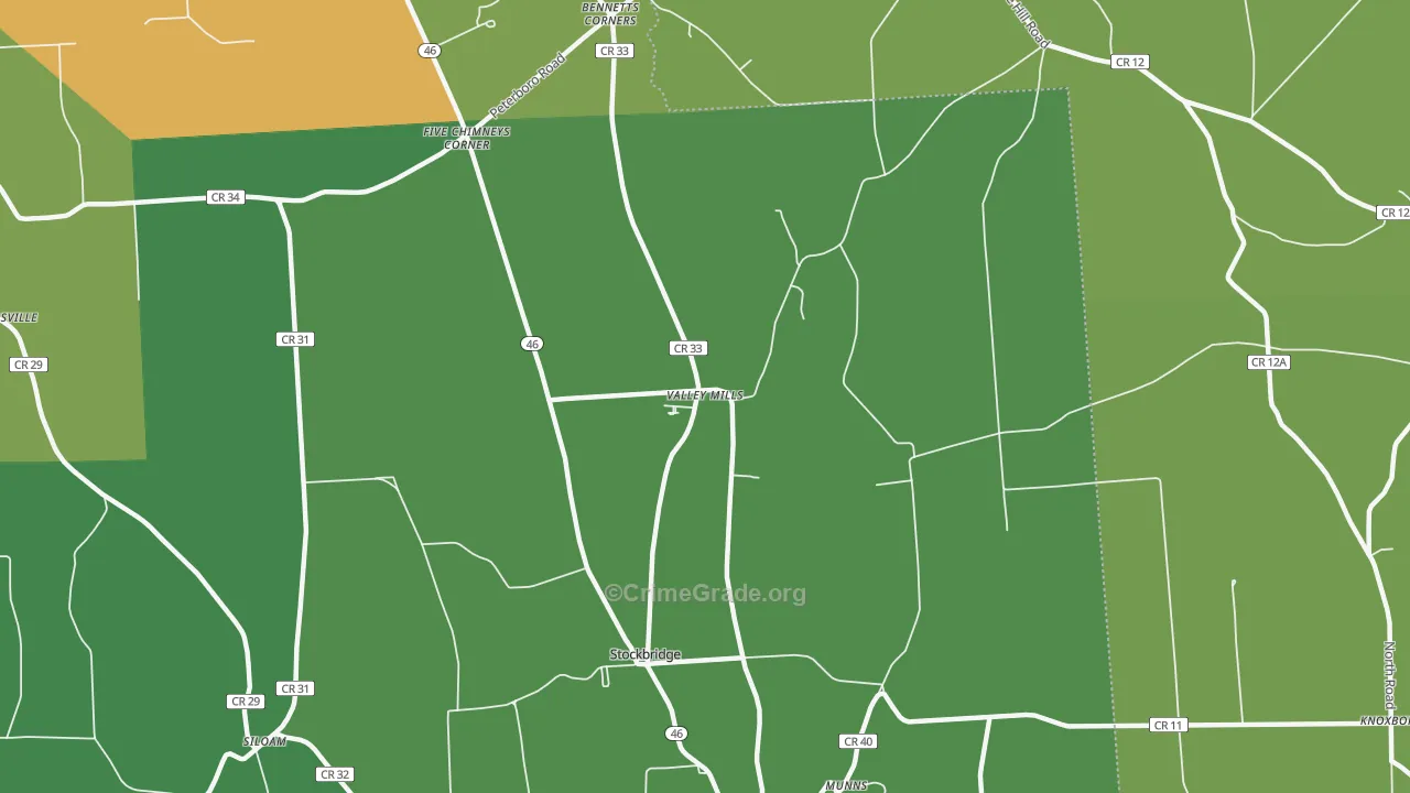 Valley Mills, NY Map of Drug-Related Crime Rates
