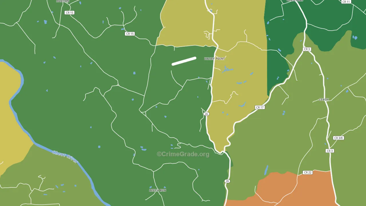 Valley Point, WV Map of Drug-Related Crime Rates