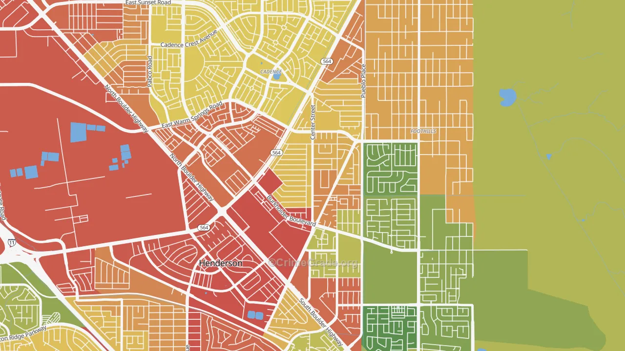 Valley View, Henderson, NV Map of Drug-Related Crime Rates