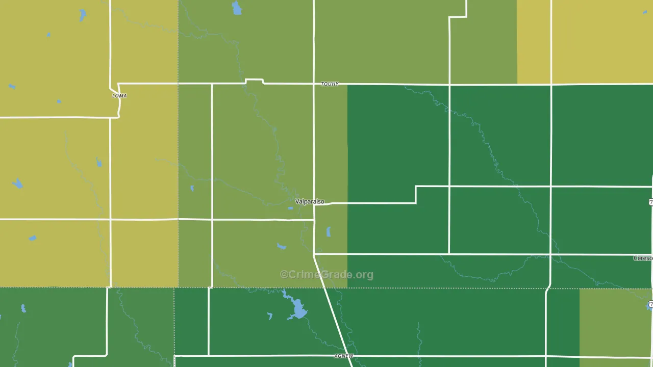 Valparaiso, NE Map of Drug-Related Crime Rates