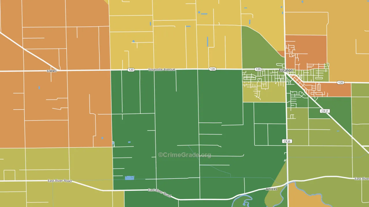 Van Allen, CA Map of Drug-Related Crime Rates