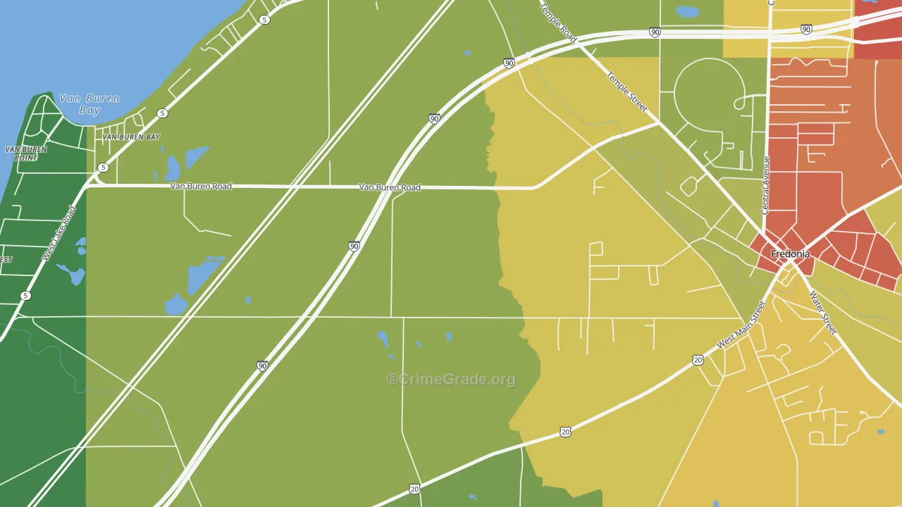 Van Buren Bay, NY Map of Drug-Related Crime Rates