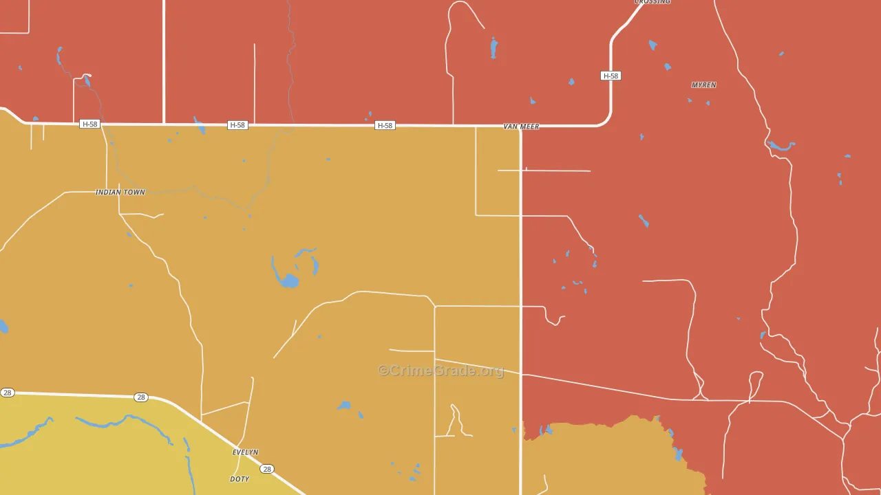 Van Meer, MI Map of Drug-Related Crime Rates