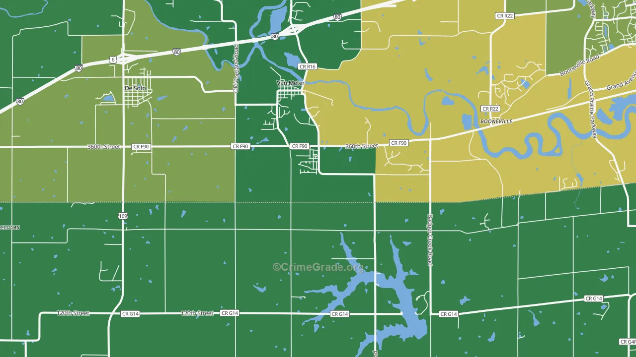 Van Meter, IA Map of Drug-Related Crime Rates