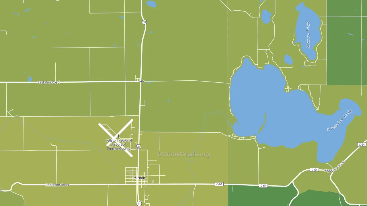Van, MI Map of Drug-Related Crime Rates