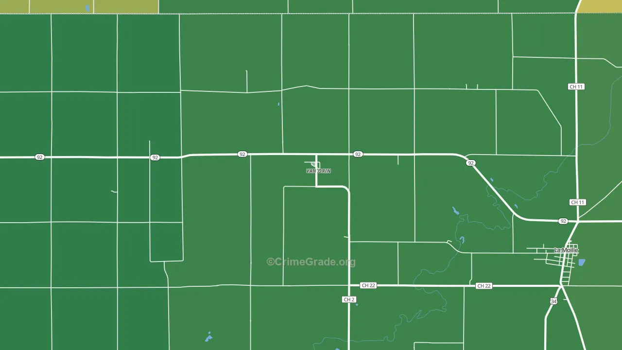 Van Orin, IL Map of Drug-Related Crime Rates