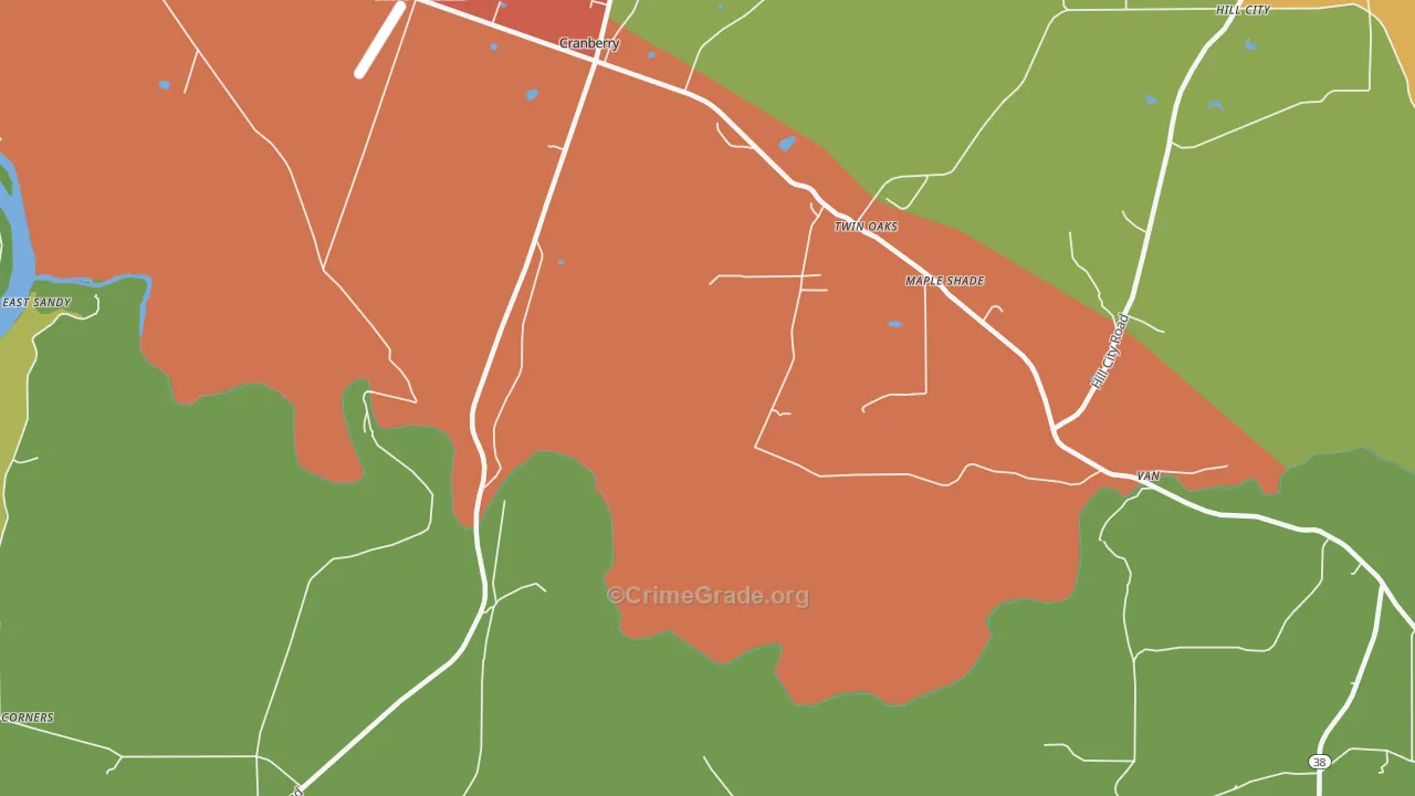 Van, PA Map of Drug-Related Crime Rates
