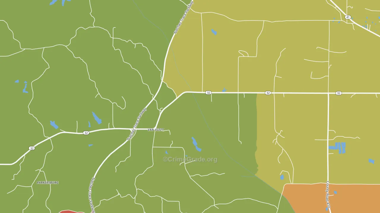 Van Vleet, MS Map of Drug-Related Crime Rates