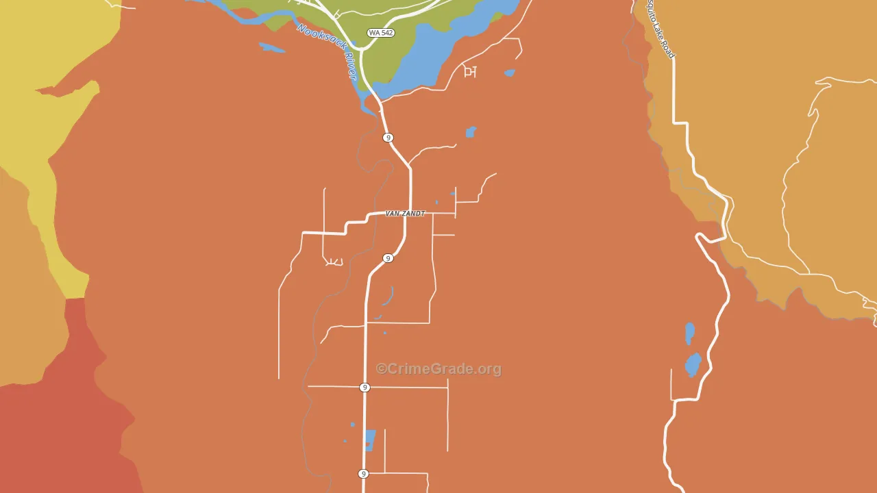 Van Zandt, WA Map of Drug-Related Crime Rates