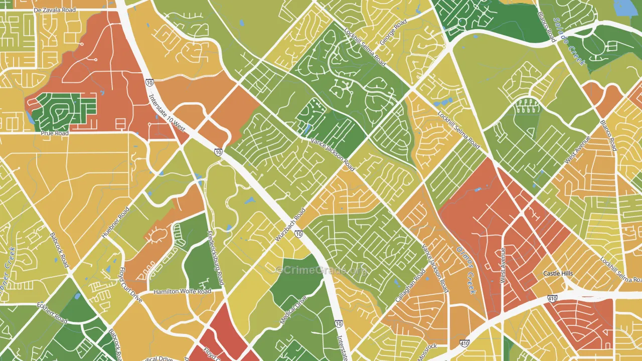 Vance Jackson, San Antonio, TX Map of Drug-Related Crime Rates