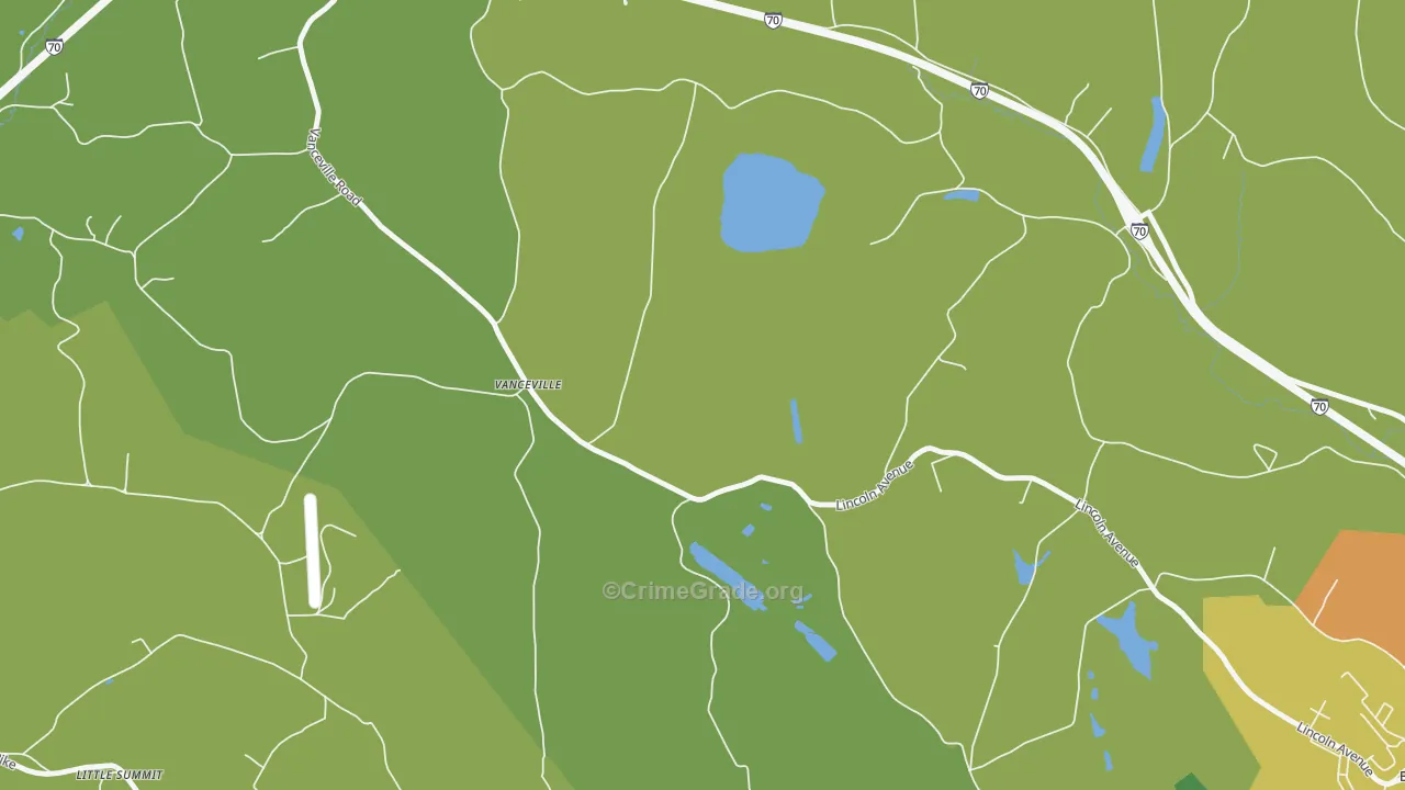 Vanceville, PA Map of Drug-Related Crime Rates