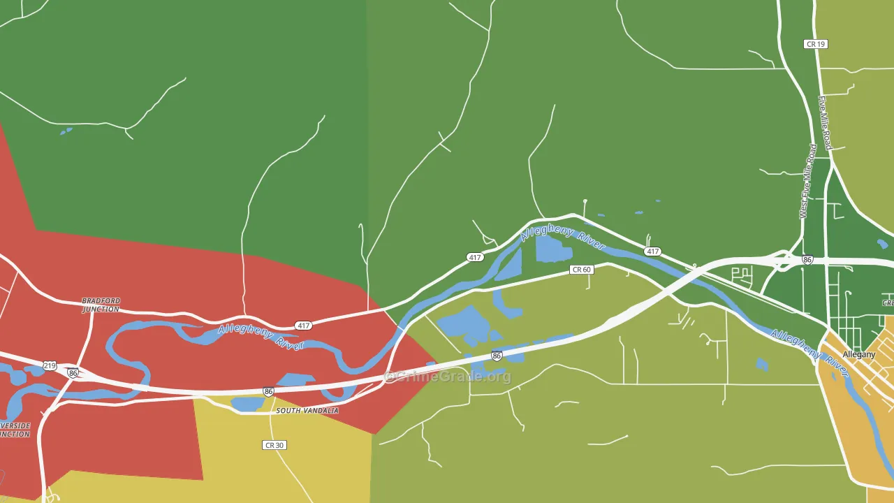 Vandalia, NY Map of Drug-Related Crime Rates