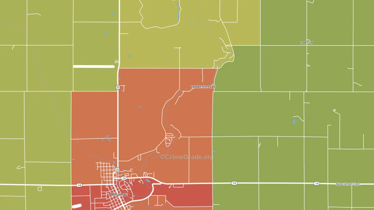 Vanmeter Park, IN Map of Drug-Related Crime Rates