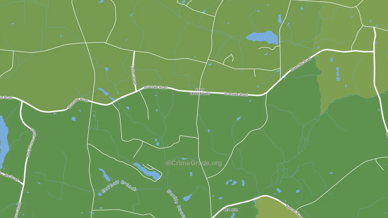 Vann Crossroads, NC Map of Drug-Related Crime Rates