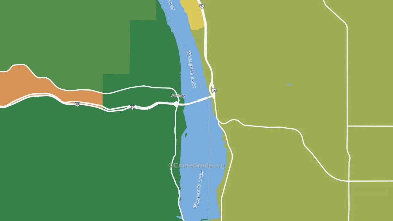 Vantage, WA Map of Drug-Related Crime Rates