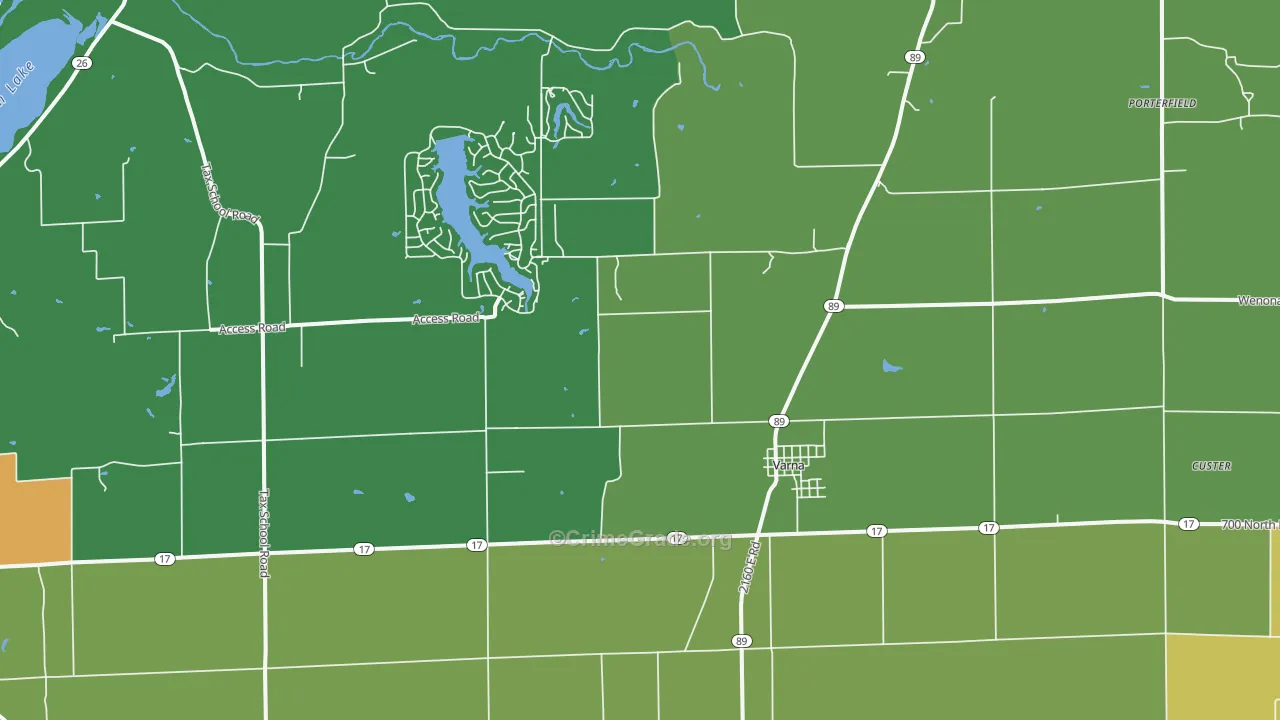 Varna, IL Map of Drug-Related Crime Rates