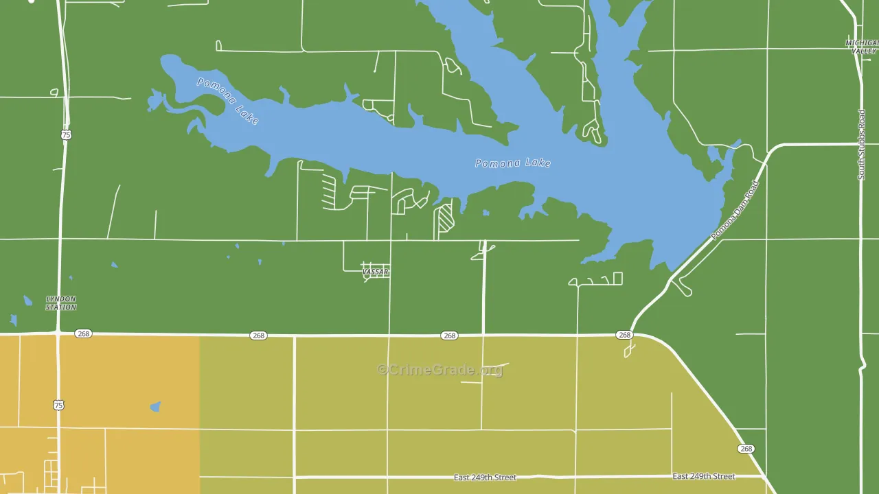 Vassar, KS Map of Drug-Related Crime Rates