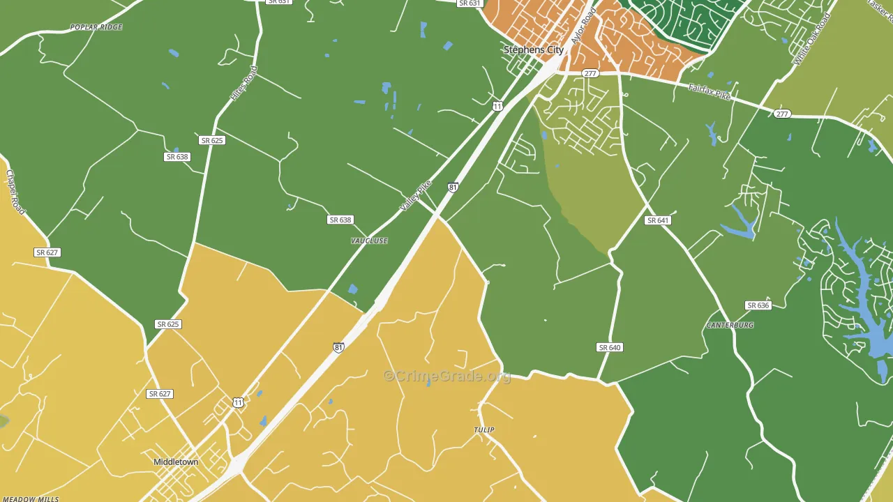 Vaucluse, VA Map of Drug-Related Crime Rates