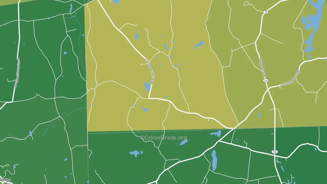 Vaughn Hollow, RI Map of Drug-Related Crime Rates