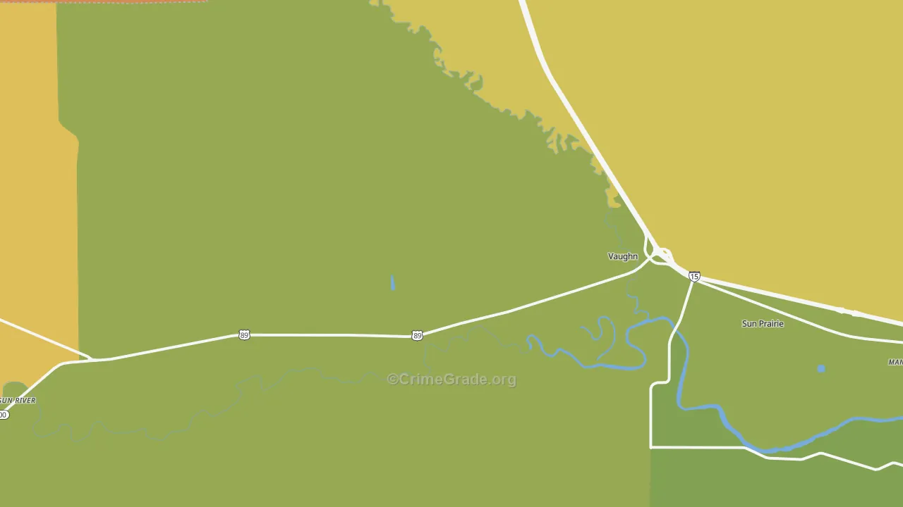 Vaughn, MT Map of Drug-Related Crime Rates