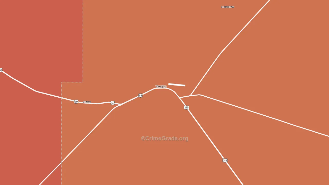 Vaughn, NM Map of Drug-Related Crime Rates