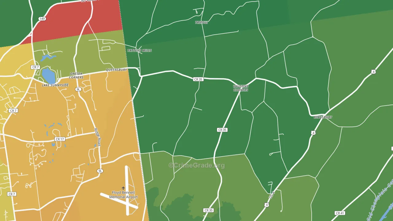 Vaughns Corners, NY Map of Drug-Related Crime Rates