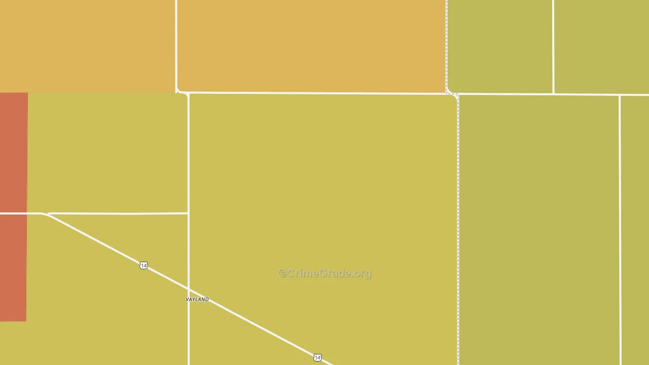 Vayland, SD Map of Drug-Related Crime Rates