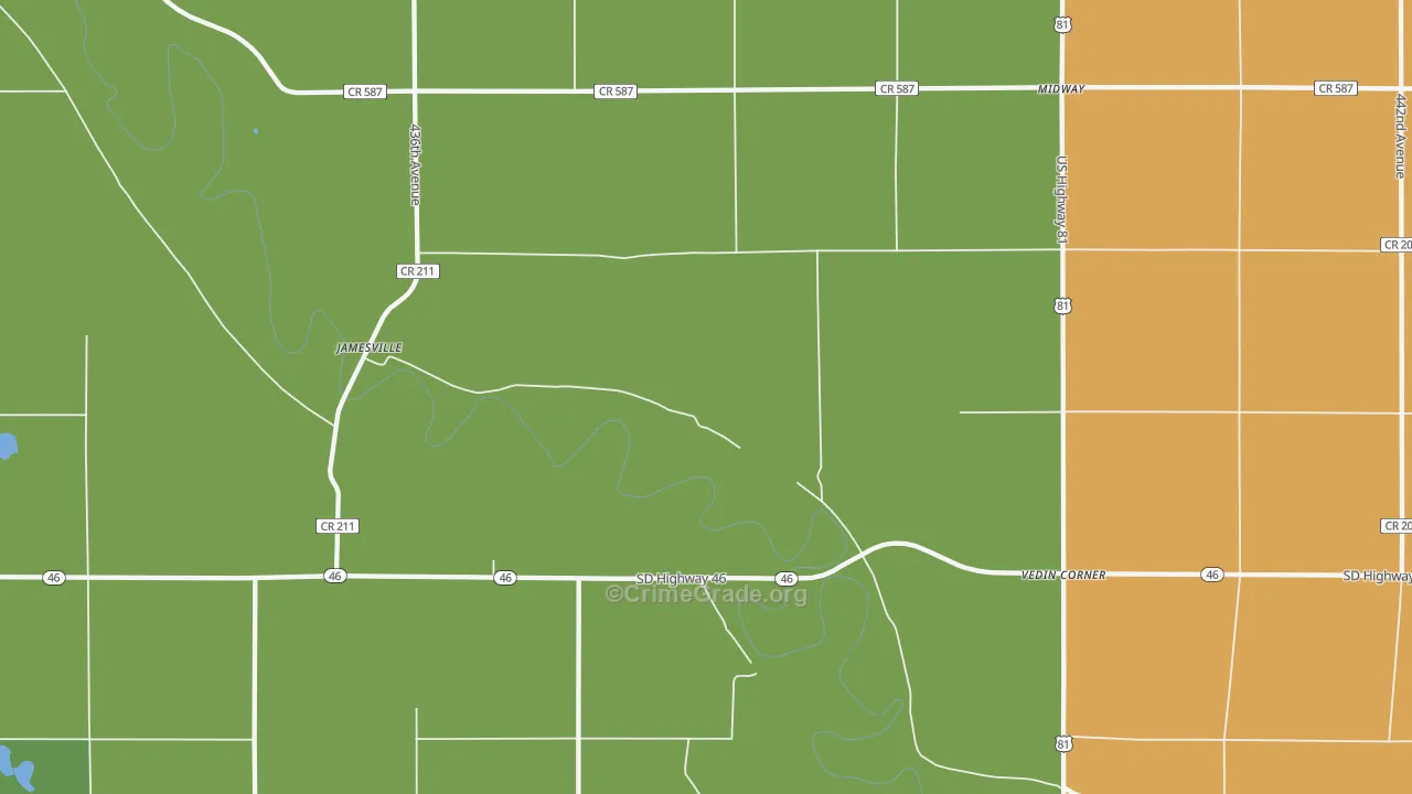 Vedin Corner, SD Map of Drug-Related Crime Rates