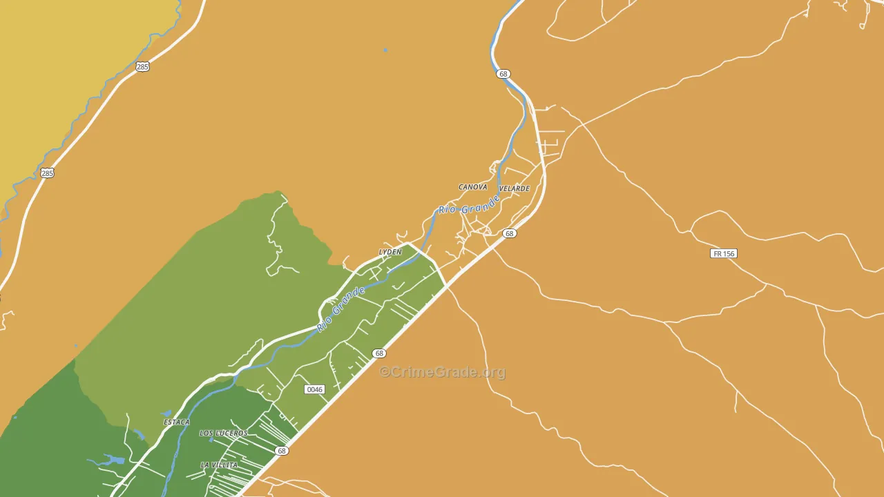 Velarde, NM Map of Drug-Related Crime Rates