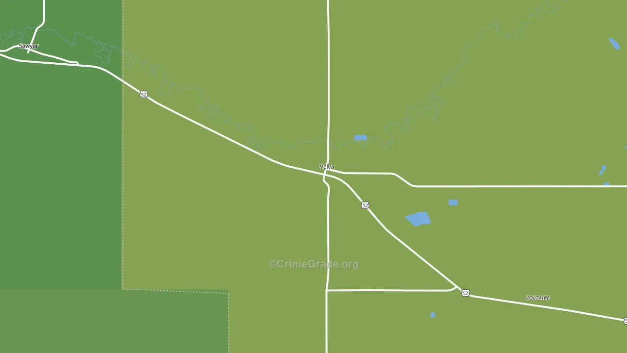 Velva, ND Map of Drug-Related Crime Rates