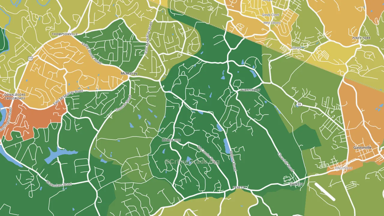 Venetia, PA Map of Drug-Related Crime Rates