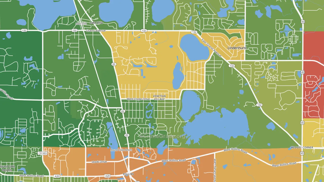 Venetian Village, IL Map of Drug-Related Crime Rates