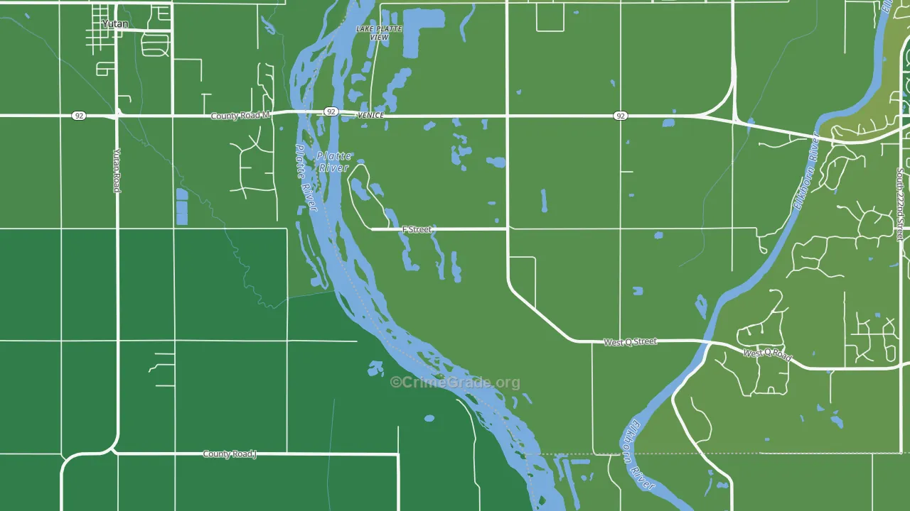 Venice, NE Map of Drug-Related Crime Rates