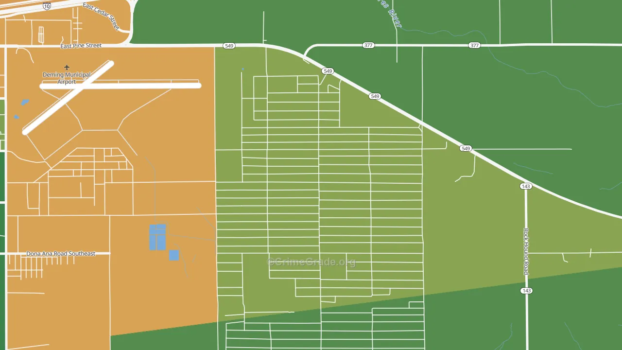 Ventura, NM Map of Drug-Related Crime Rates