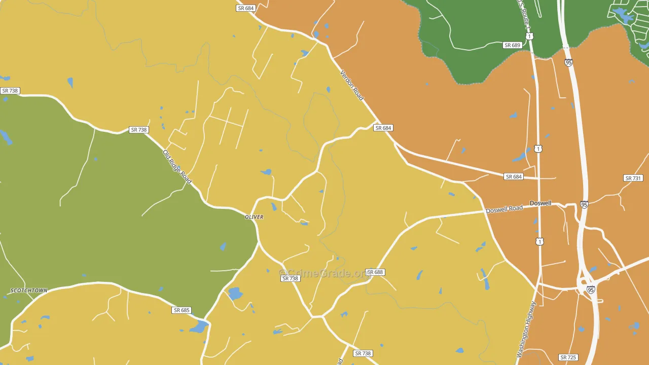 Verdon, VA Map of Drug-Related Crime Rates