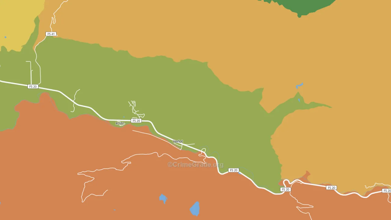 Verlot, WA Map of Drug-Related Crime Rates
