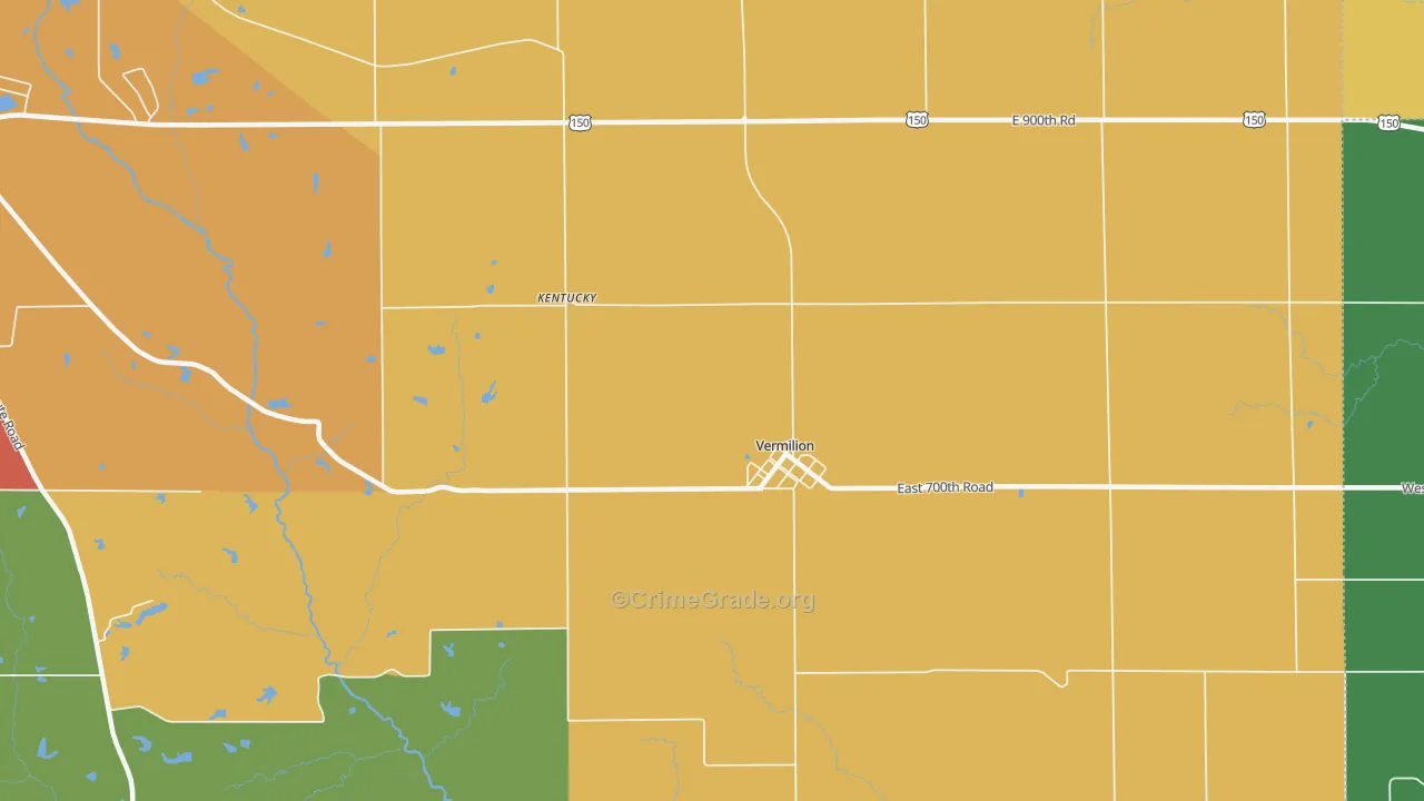 Vermilion, IL Map of Drug-Related Crime Rates