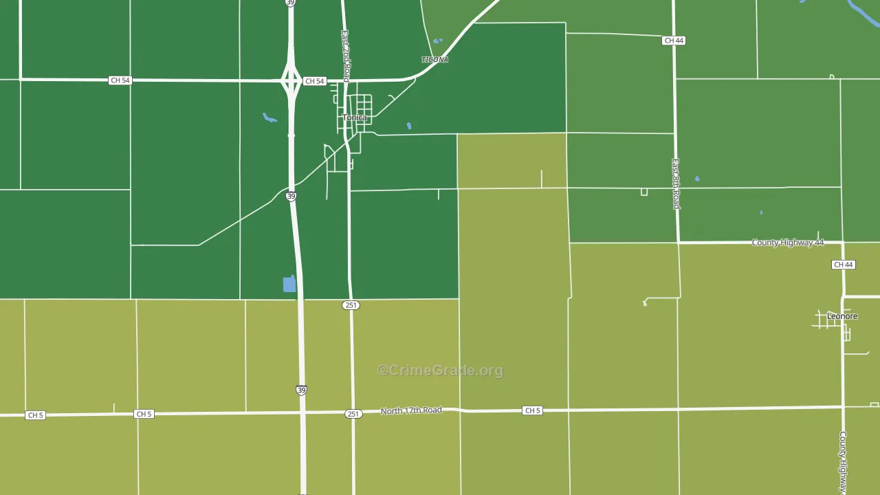 Vermilionville, IL Map of Drug-Related Crime Rates