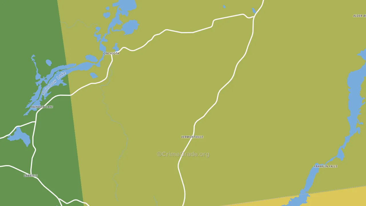 Vermontville, NY Map of Drug-Related Crime Rates