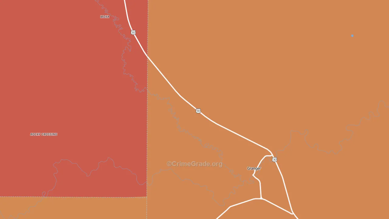 Verne, WY Map of Drug-Related Crime Rates
