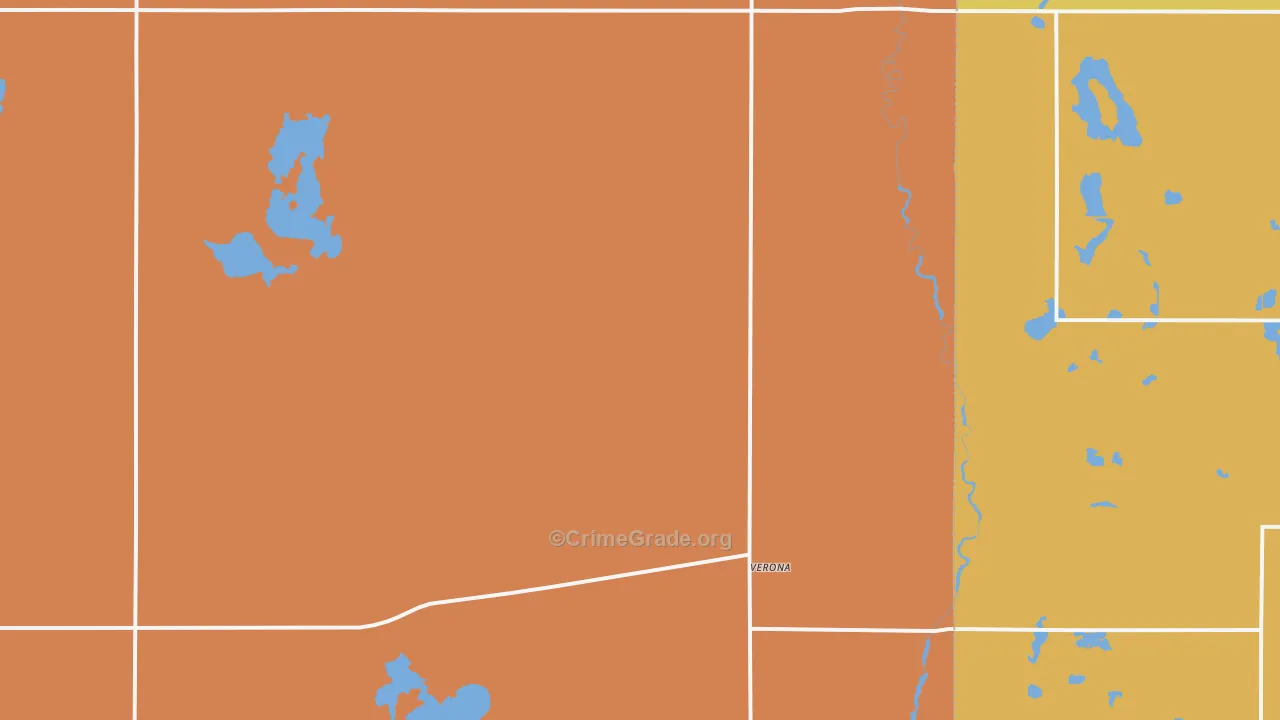 Verona, ND Map of Drug-Related Crime Rates