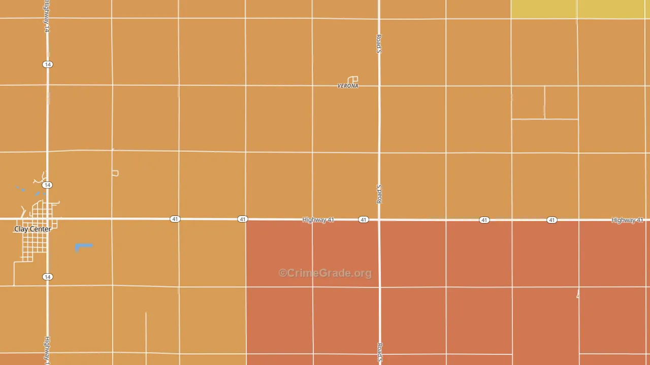 Verona, NE Map of Drug-Related Crime Rates