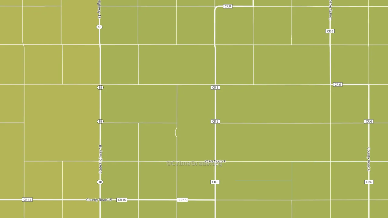 Veseleyville, ND Map of Drug-Related Crime Rates