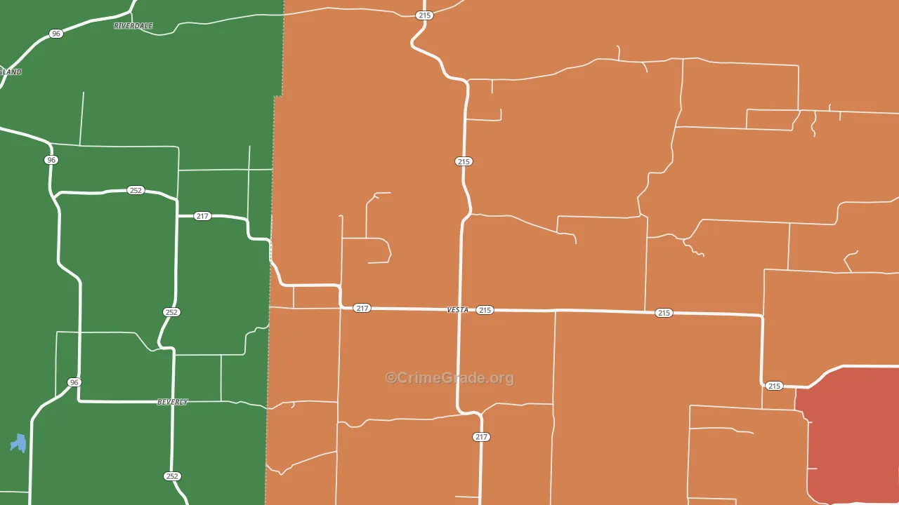 Vesta, AR Map of Drug-Related Crime Rates