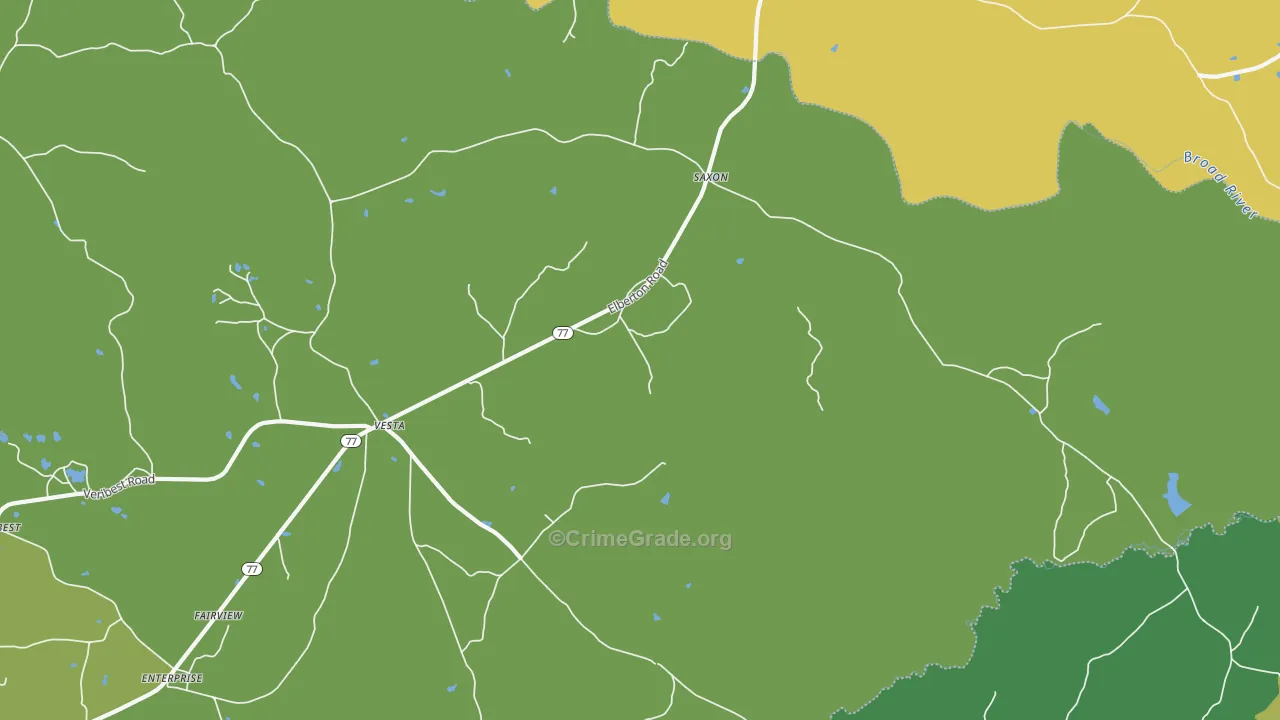 Vesta, GA Map of Drug-Related Crime Rates