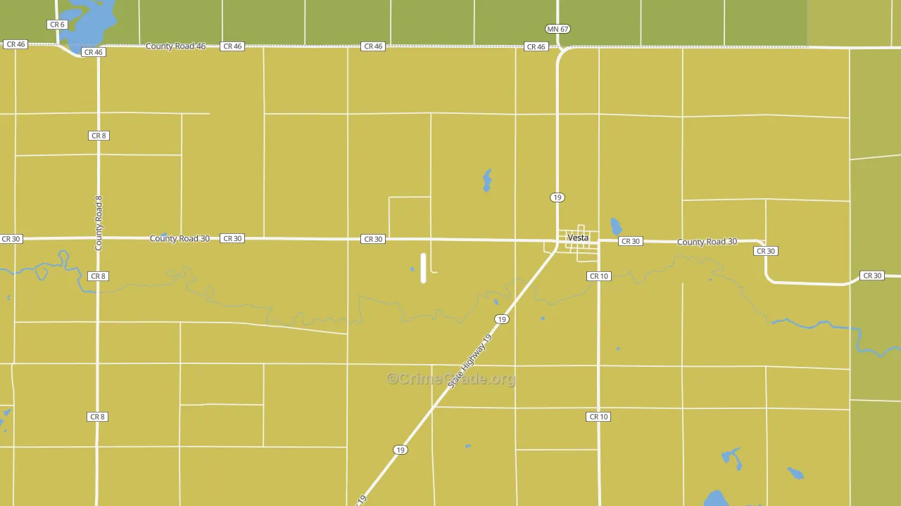 Vesta, MN Map of Drug-Related Crime Rates
